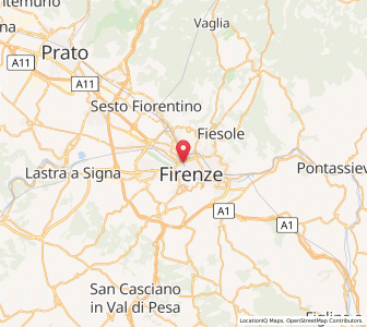 Map of Florence, Tuscany