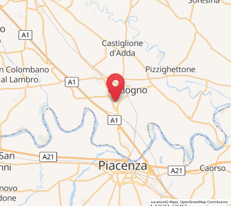 Map of Fombio, Lombardy
