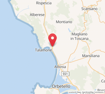 Map of Fonteblanda, Tuscany