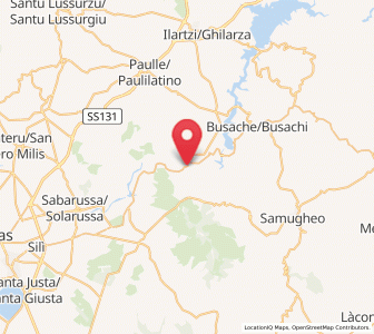 Map of Fordongianus, Sardinia
