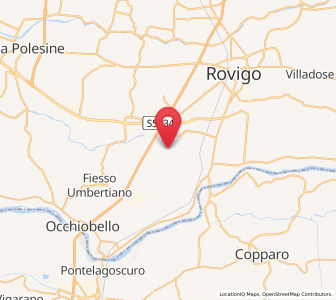 Map of Frassinelle Polesine, Veneto