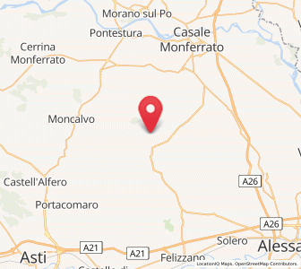 Map of Frassinello Monferrato, Piedmont