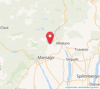Map of Frisanco, Friuli Venezia Giulia