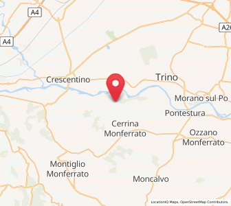 Map of Gabiano, Piedmont