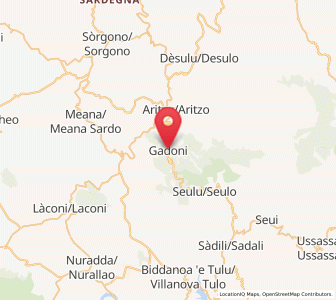 Map of Gadoni, Sardinia
