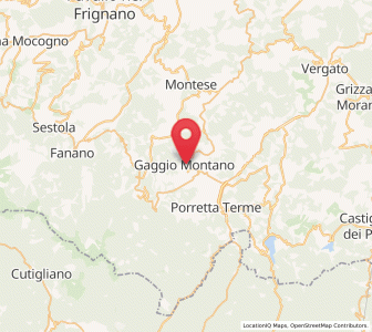 Map of Gaggio Montano, Emilia-Romagna