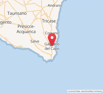 Map of Gagliano del Capo, Apulia