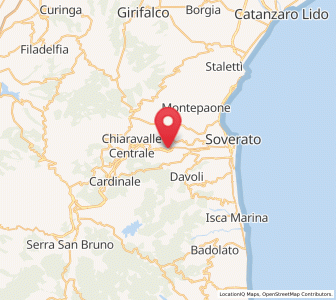 Map of Gagliato, Calabria