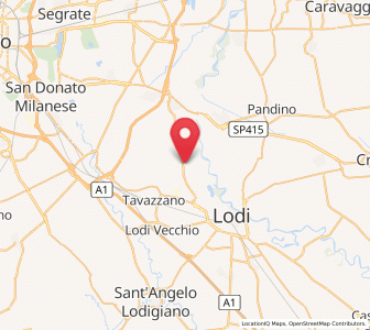 Map of Galgagnano, Lombardy