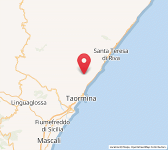 Map of Gallodoro, Sicily