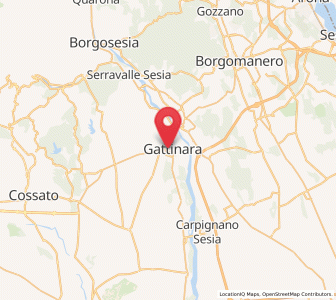 Map of Gattinara, Piedmont