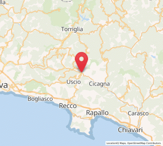 Map of Gattorna, Liguria