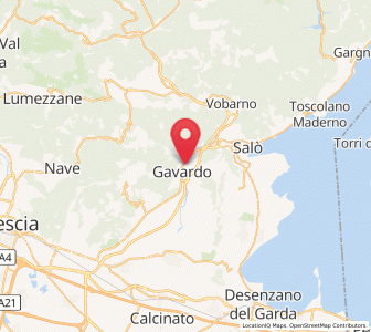 Map of Gavardo, Lombardy