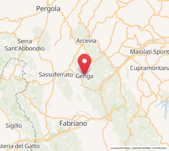 Map of Genga, The Marches