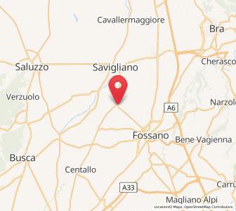 Map of Genola, Piedmont