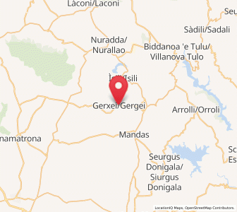 Map of Gergei, Sardinia