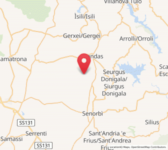 Map of Gesico, Sardinia
