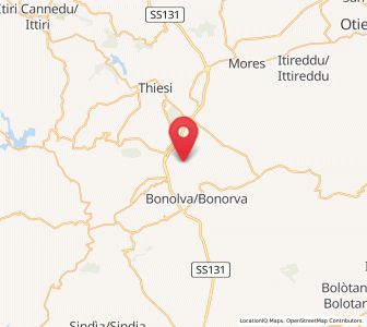 Map of Giave, Sardinia