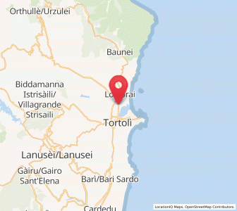 Map of Girasole, Sardinia