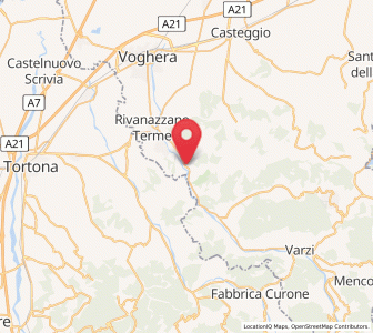 Map of Godiasco, Lombardy
