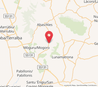 Map of Gonnoscodina, Sardinia