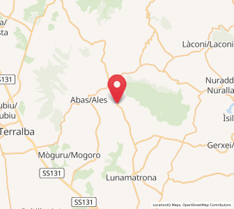 Map of Gonnosnò, Sardinia