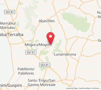 Map of Gonnostramatza, Sardinia
