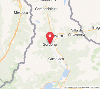 Map of Gordona, Lombardy
