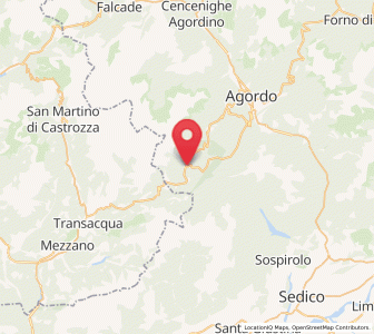 Map of Gosaldo, Veneto