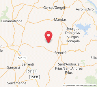 Map of Guamaggiore, Sardinia