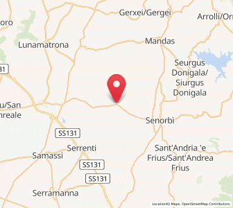 Map of Guasila, Sardinia
