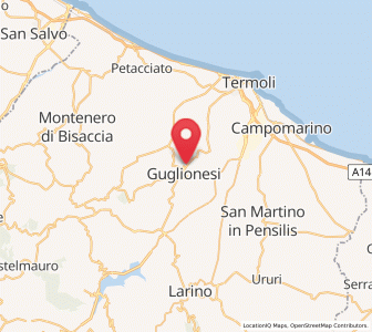Map of Guglionesi, Molise