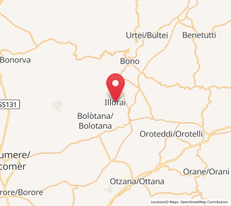 Map of Illorai, Sardinia