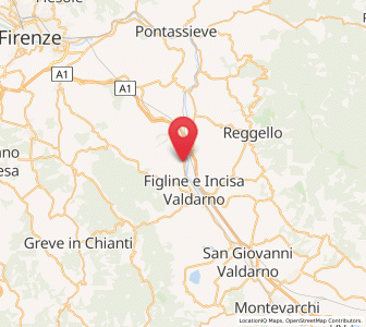 Map of Incisa in Val d'Arno, Tuscany
