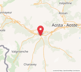 Map of Introd, Aosta Valley
