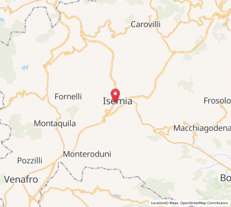 Map of Isernia, Molise