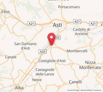 Map of Isola d'Asti, Piedmont