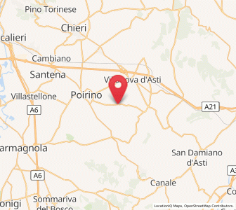 Map of Isolabella, Piedmont