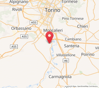 Map of La Loggia, Piedmont