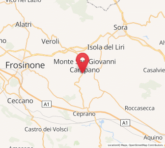 Map of La Lucca, Lazio