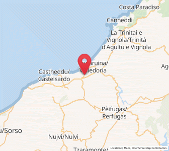 Map of La Muddizza, Sardinia