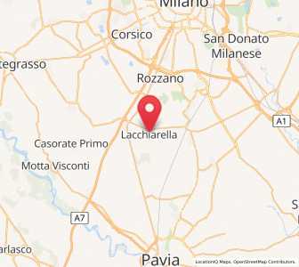 Map of Lacchiarella, Lombardy