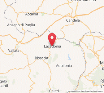 Map of Lacedonia, Campania