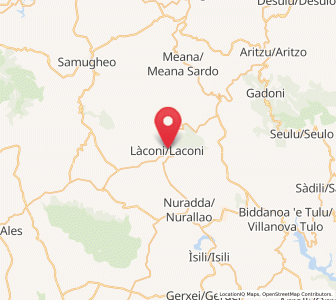 Map of Laconi, Sardinia