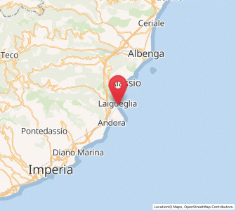 Map of Laigueglia, Liguria