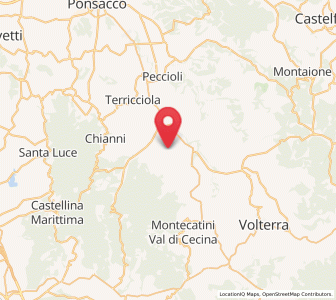 Map of Lajatico, Tuscany