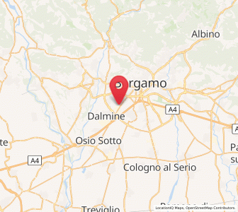 Map of Lallio, Lombardy