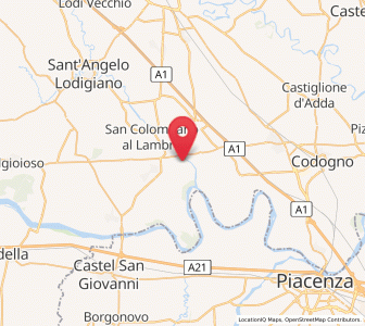 Map of Lambrinia, Lombardy