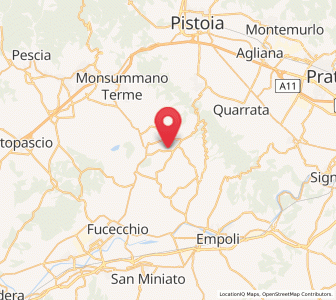 Map of Lamporecchio, Tuscany