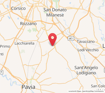 Map of Landriano, Lombardy